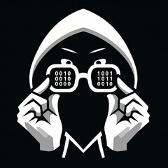 A logo hacker simple vector