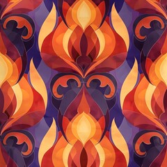 retro floral seamless pattern