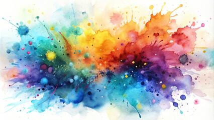 Colorful Watercolor Splash Art