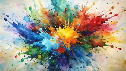 Colorful Watercolor Splash Abstract
