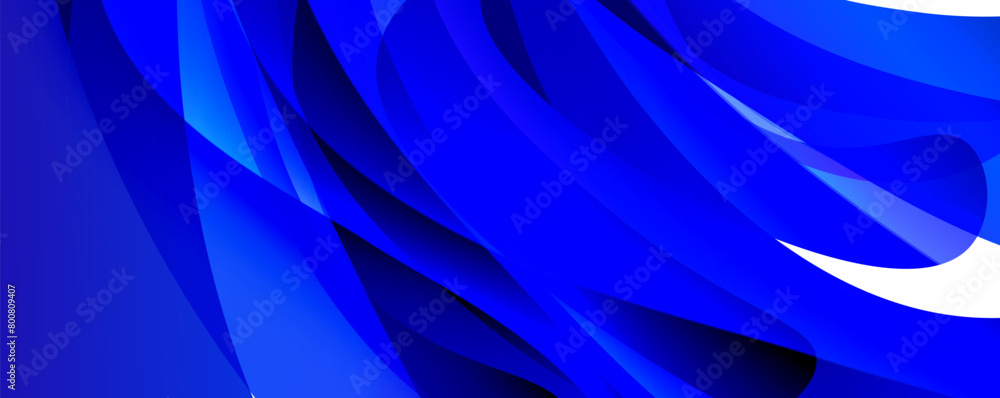 Poster a close up of an intricate pattern featuring shades of blue and white on a white background, with el