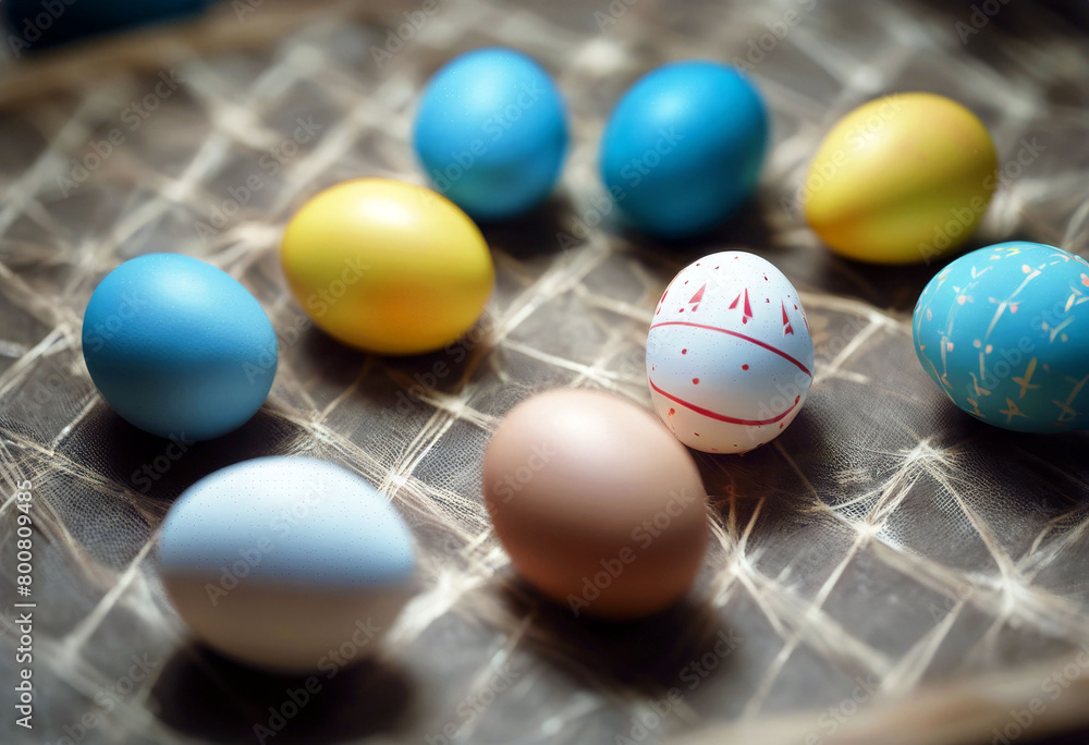 Poster 'design form style easter eggs happy triangles lines background egg digital tech technology light 3d