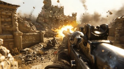 The sound of metal clashing and shouts of war surround you but your focus remains solely on your weapon..