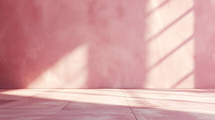 Light and shadow in a pink room ,generative ai