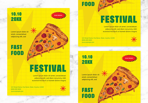 Green and Yellow Invitation