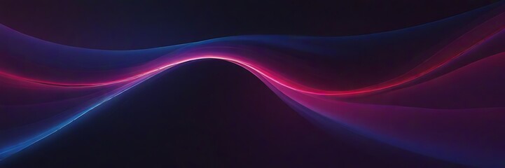 A blue and purple flowing wave on a dark background, modern tech Abstract Background, 
