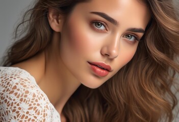 A Portrait Of Breathtakingly Gorgeous, Exotic, Beautiful Woman.
