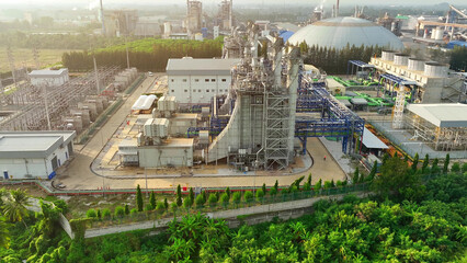 From above, the symphony of gas and steam turbines in a Combined-Cycle Power Plant resembles a...