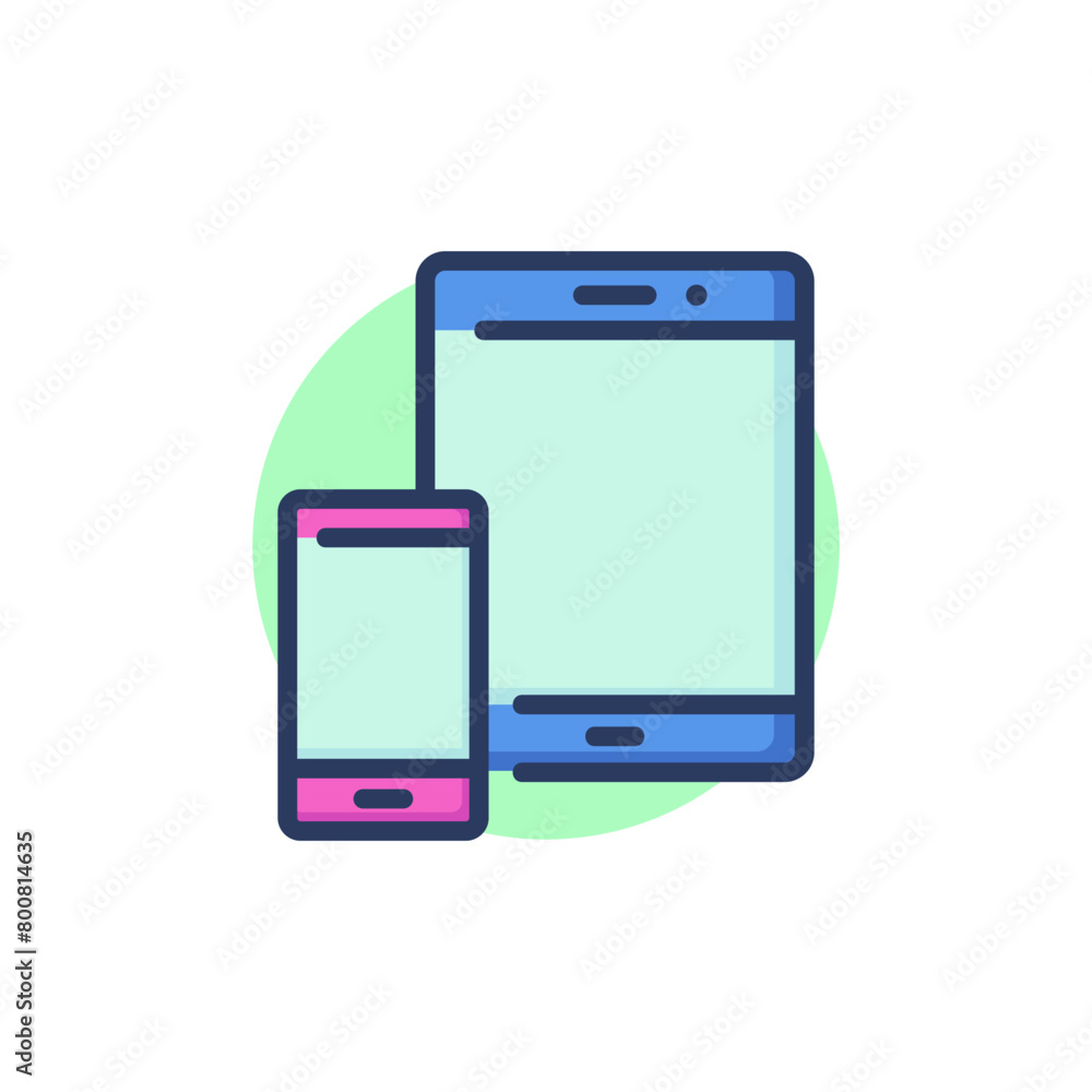 Poster cell phone services line icon set. mobile phone notifications, chat messages, wireless payment, clou