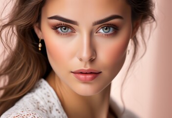 Fototapeta premium A Portrait Of Breathtakingly Gorgeous, Exotic, Beautiful Woman. 