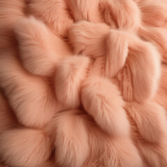 Close-Up Texture Detail of Soft Pink Faux Fur Fabric in Natural Light