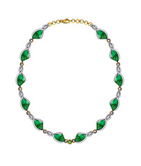 Necklace jewelry modern art design set with turquoise sketch by hand on paper.