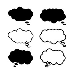 set of speech bubbles