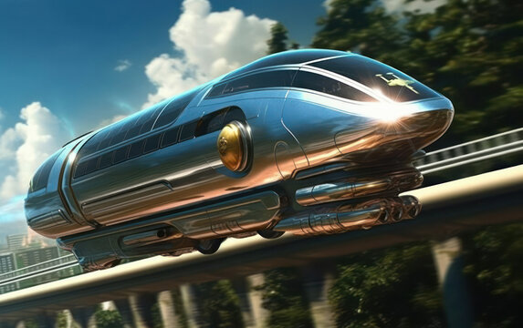 High-speed magnetic levitation trains.