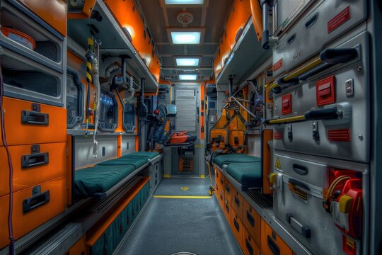Ambulance interior in high dynamic range