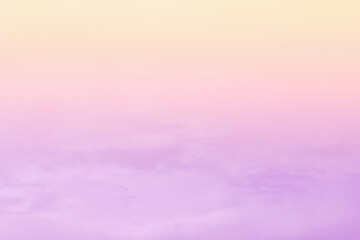 Purple golden yellow orange pastel sky with cloud. Soft light sunset background. Morning sunrise sky background.