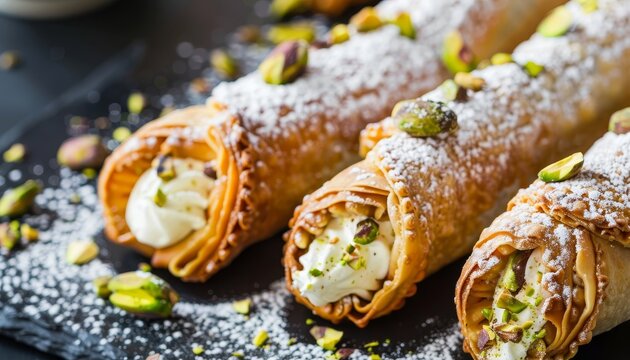 Authentic Cannoli with Homemade Pistachios