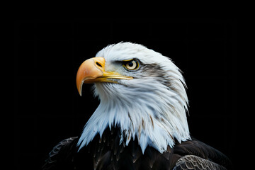Obraz premium photo realistic portrait of an white head eagle