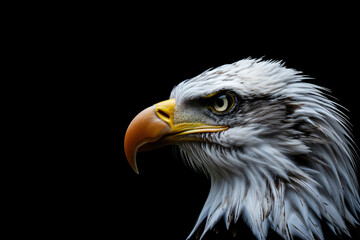 Obraz premium photo realistic portrait of an white head eagle