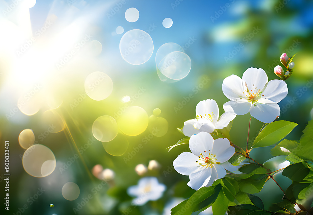 Poster a magical fairy tale background with blue bokeh with delicate colors. bokeh background for booklets,