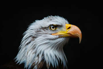Obraz premium photo realistic portrait of an white head eagle
