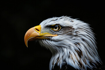 Obraz premium photo realistic portrait of an white head eagle