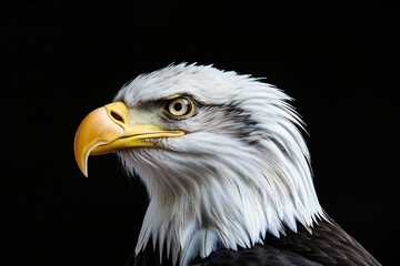 Fototapeta premium photo realistic portrait of an white head eagle