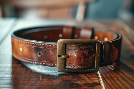 Belt made of leather