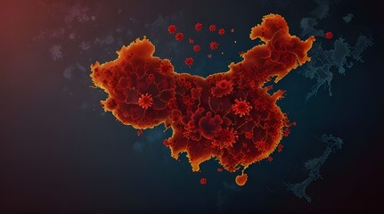 China Epidemic coronavirus 2019 CoVID in Wuhan Novel .Generative AI