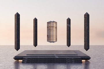 Concept of business leadership for leader team, successful competition winner and Leader with influence. 3D Render. illustrated using chess pieces. Can use for background. 