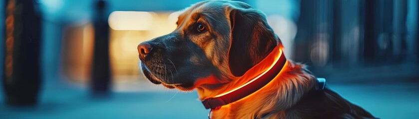 Futuristic pet collars for dogs include GPS tracking and health monitoring systems, ensuring safety and wellbeing