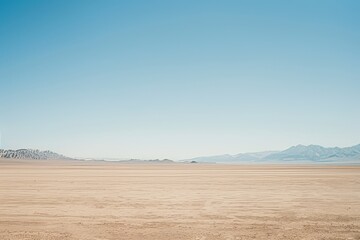 Fototapeta premium Vast Expanse of Desert Surrounding Area 51, With No Signs of Human Habitation For Miles Around, Creating an Atmosphere of Isolation And Secrecy, Generative AI