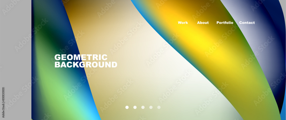 Poster a geometric background featuring a rainbow of colors. perfect for display devices, gadgets, or opera
