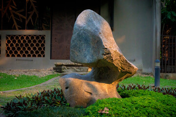 Strength of Stone Amidst Nature's Gentleness