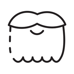 Santa Winter Xmas Line Icon