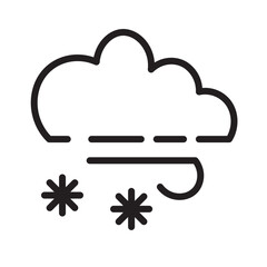 Season Snow Winter Line Icon
