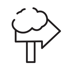 Sign Snow Winter Line Icon