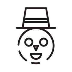 Winter Xmas Snow Line Icon