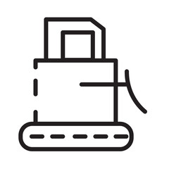Winter Xmas Snowplow Line Icon