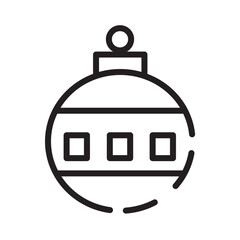 Balls Holiday Xmas Line Icon