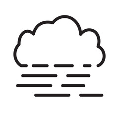 Cloud Fog Weather Line Icon