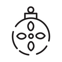 Ball Xmas Decoration Line Icon