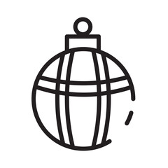 Ball Xmas Decoration Line Icon