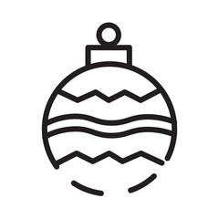 Ball Xmas Decoration Line Icon