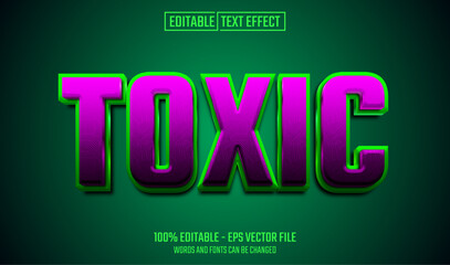 toxic editable text effect