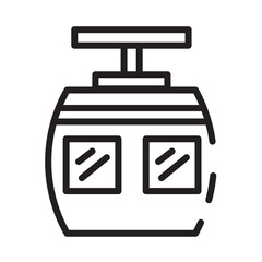 Lift Ski Winter Line Icon