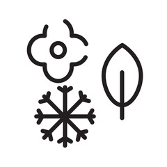 Autumn Fall Season Line Icon