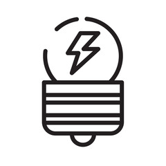 Bulb Energy Power Line Icon