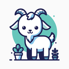 Cute Cartoon Goat