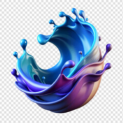 Water Splash vector on a transparent. 3D Water Splash vector graphic, an illustration on a transparent background.